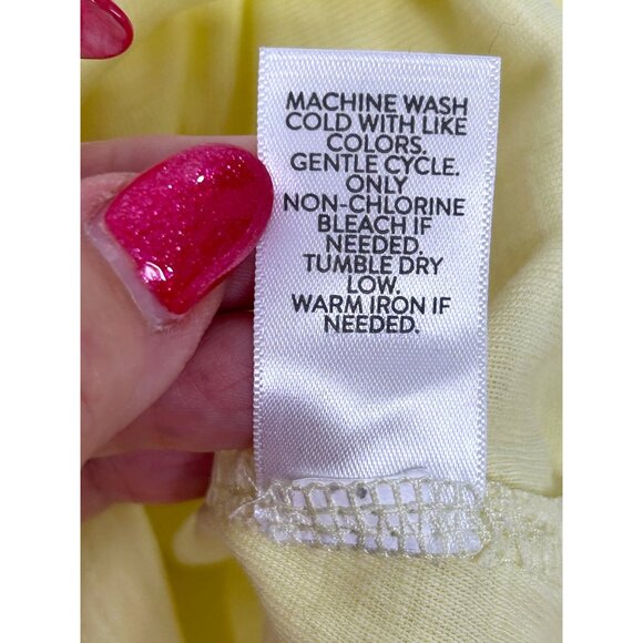 J. Jill Tunic Top Yellow XL Pima Cotton Scoop Neck T-Shirt Casual Work Travel - Picture 6 of 7